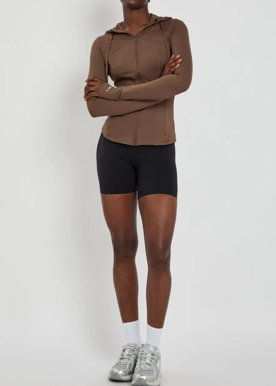 Skinluxe hooded stretch-jersey running jacket