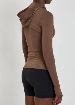 Skinluxe hooded stretch-jersey running jacket
