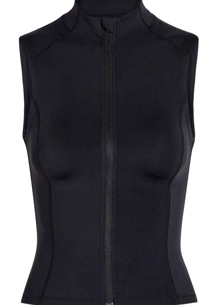 Skinluxe sleeveless stretch-jersey jacket