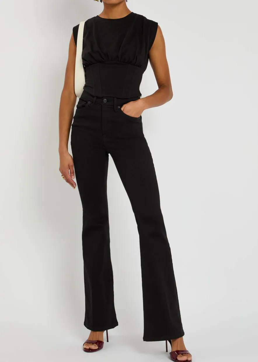 Skinny flared-leg jeans