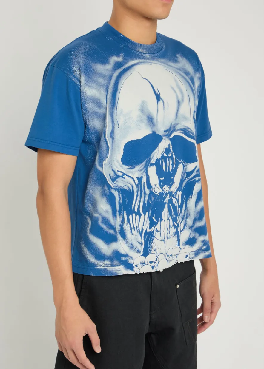 Skull Executioner puff print cotton T-shirt