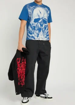 Skull Executioner puff print cotton T-shirt
