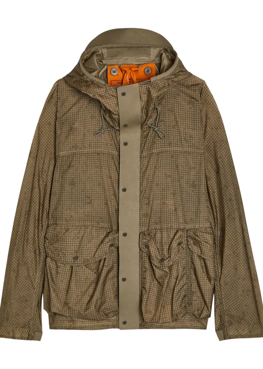 Skye checked hooded shell jacket