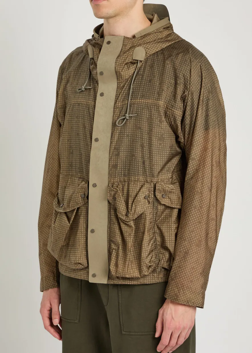 Skye checked hooded shell jacket