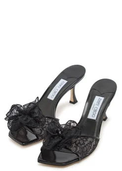 Skye Corsage 70 floral-appliquéd lace mules