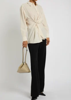 Skylark ring-embellished woven shirt