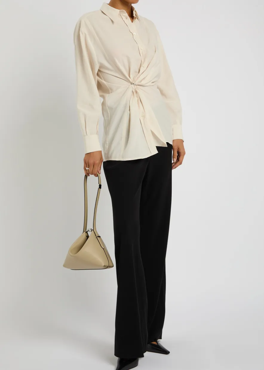 Skylark ring-embellished woven shirt