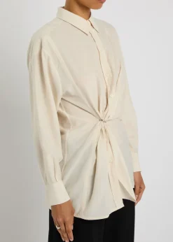 Skylark ring-embellished woven shirt