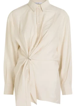 Skylark ring-embellished woven shirt
