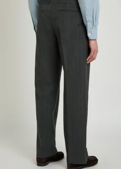 Slack pinstriped woven trousers