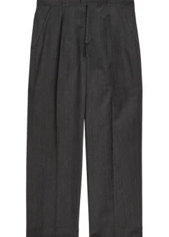 Slack pinstriped woven trousers