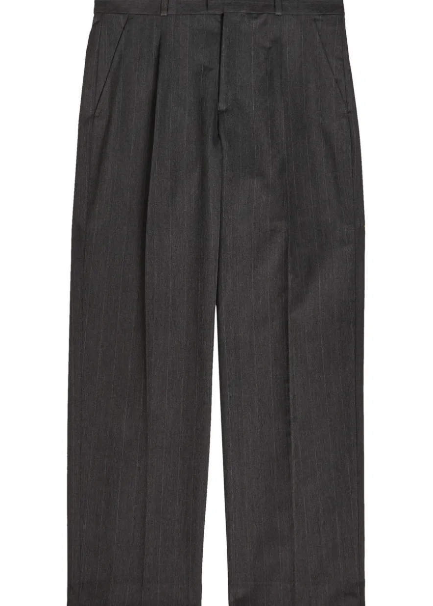 Slack pinstriped woven trousers