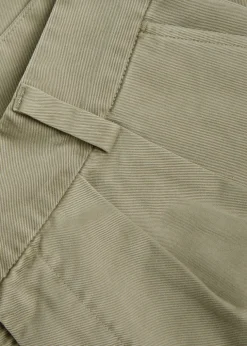 Slater pleated straight-leg cotton trousers