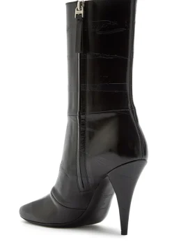 Sliced 95 glossed leather ankle boots