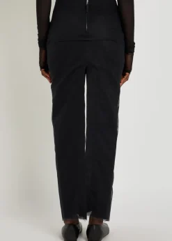 Sliced tulle midi skirt