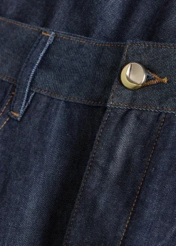 Slick wide-leg denim jeans