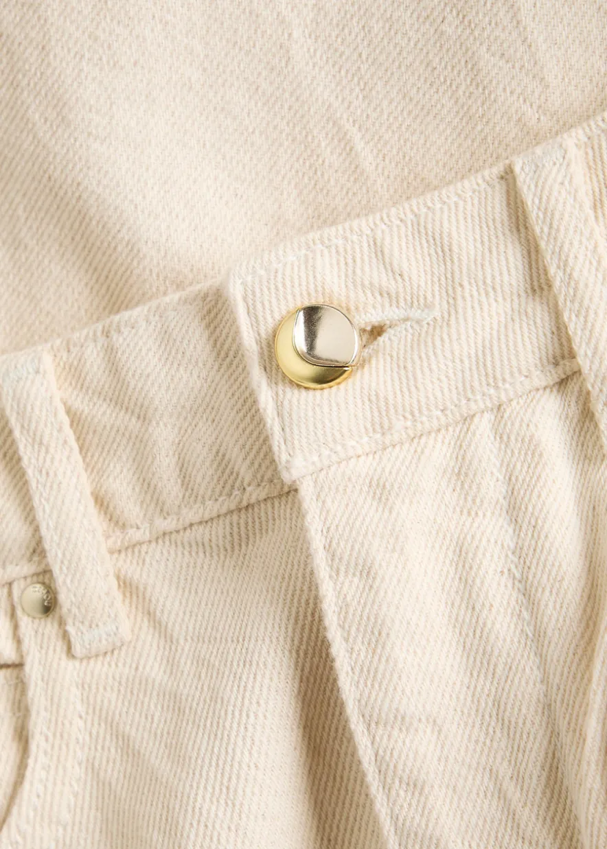 Slick wide-leg denim jeans