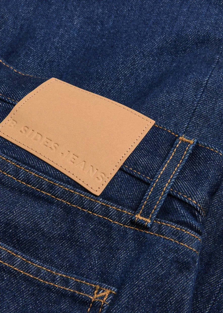 Slim Lasso structured barrel-leg jeans