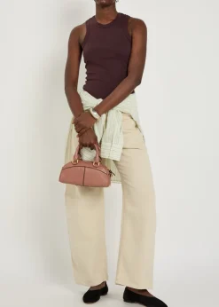 Slim Lasso structured barrel-leg jeans