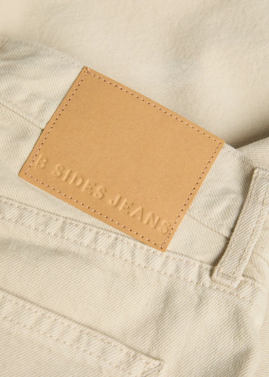 Slim Lasso structured barrel-leg jeans
