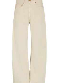 Slim Lasso structured barrel-leg jeans