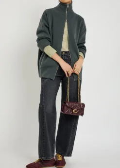 Slim Lasso structured barrel-leg jeans