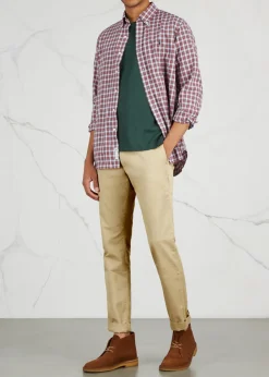 Slim-leg stretch cotton chinos