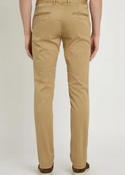Slim-leg stretch-cotton trousers