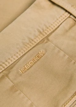 Slim-leg stretch-cotton trousers
