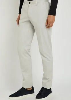 Slim-leg stretch-cotton trousers