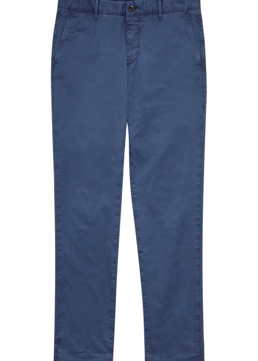 Slim-leg stretch-cotton trousers