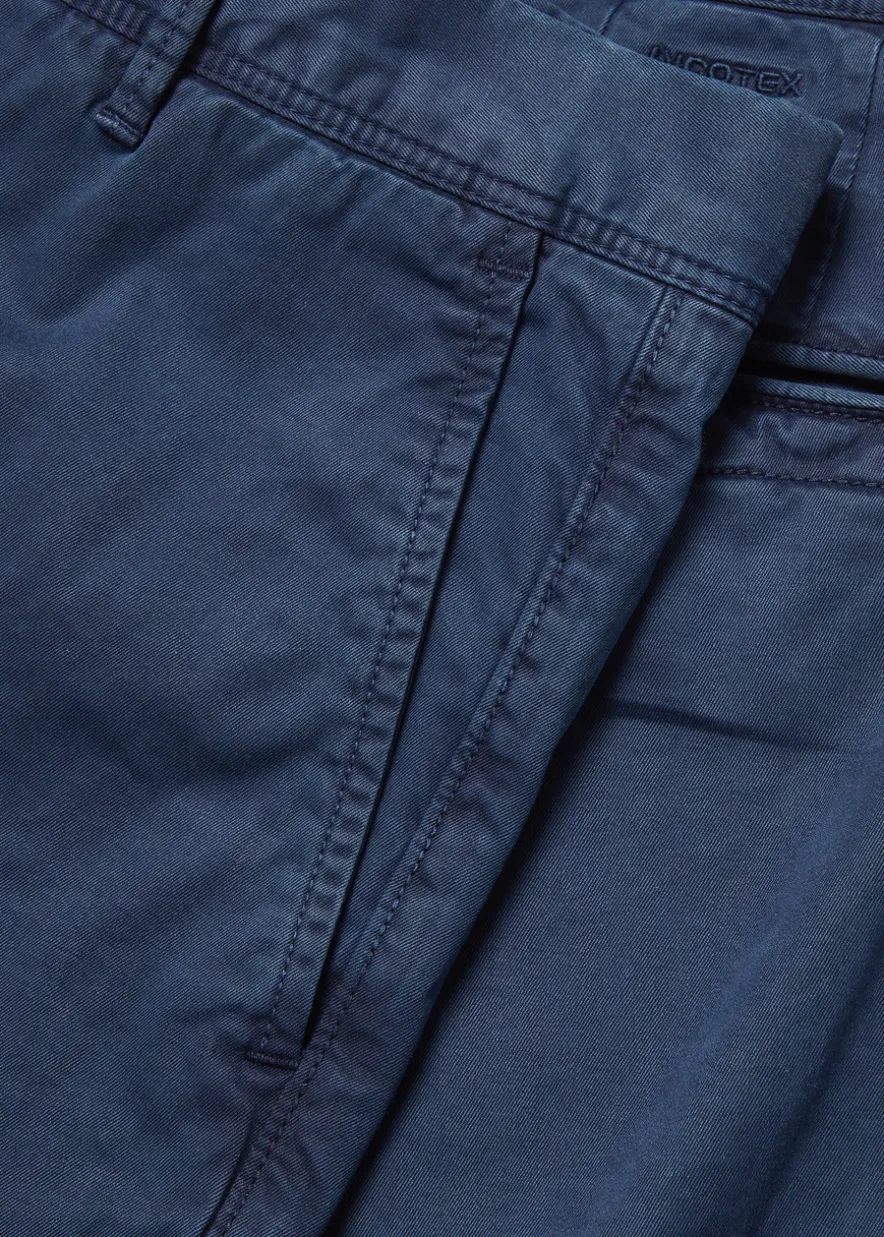 Slim-leg stretch-cotton trousers