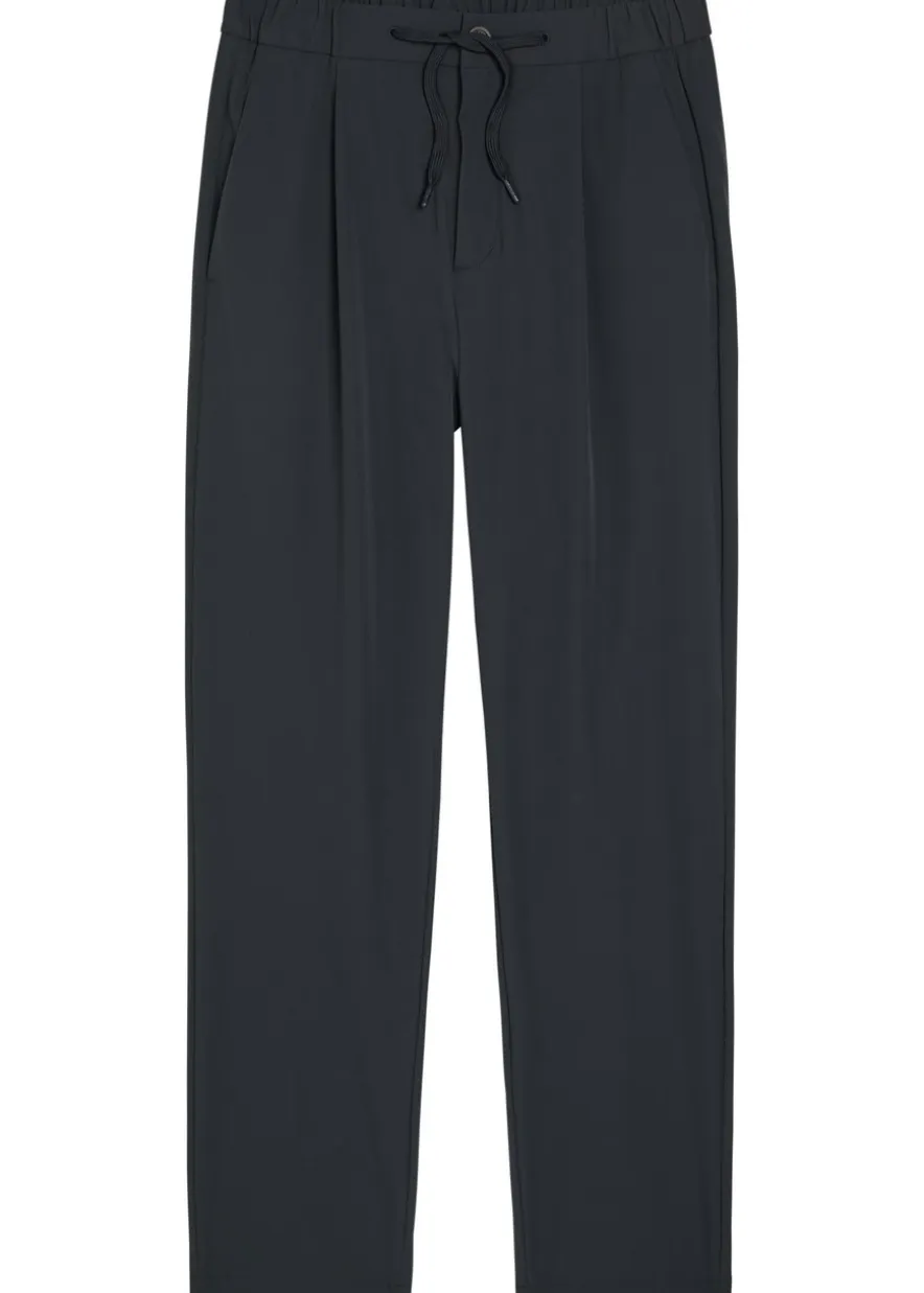 Slim-leg stretch-nylon trousers
