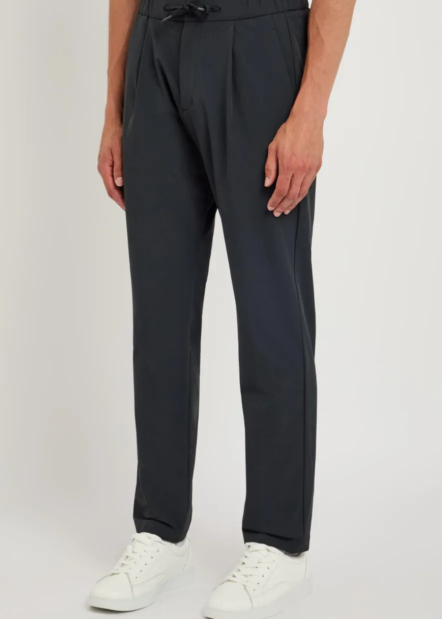 Slim-leg stretch-nylon trousers