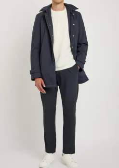 Slim-leg stretch-nylon trousers