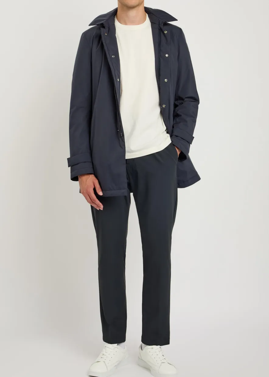 Slim-leg stretch-nylon trousers