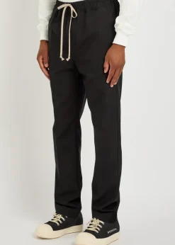 Slim-leg stretch-wool sweatpants