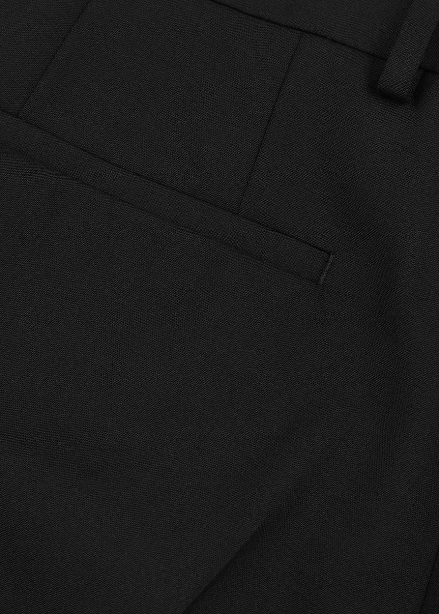 Slim-leg stretch-wool trousers