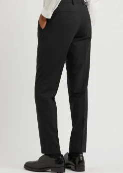 Slim-leg stretch-wool trousers