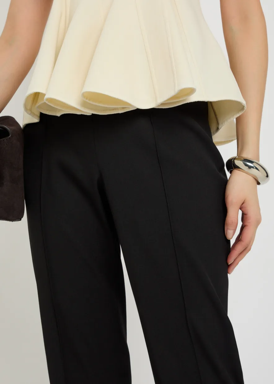 Slim-leg stretch-wool trousers