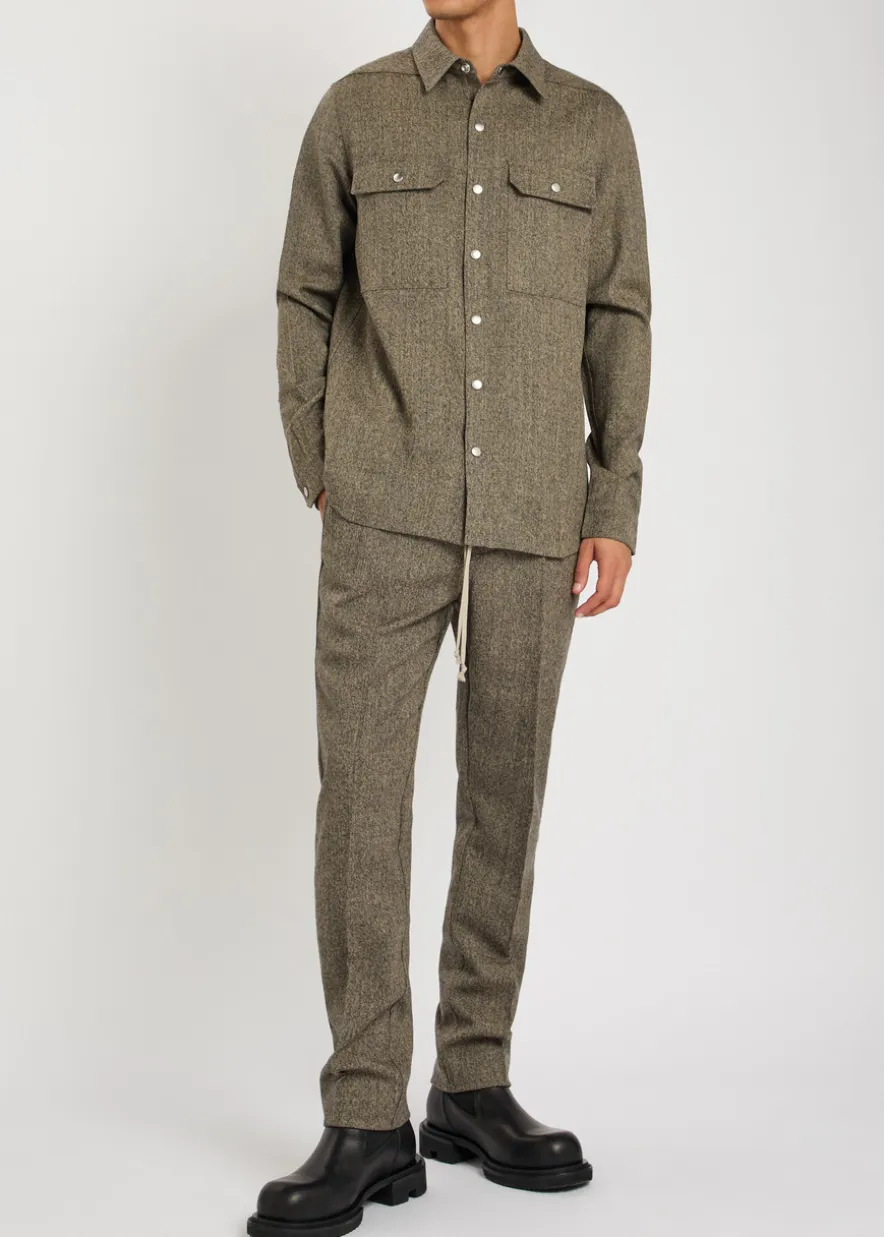 Slim-leg wool sweatpants