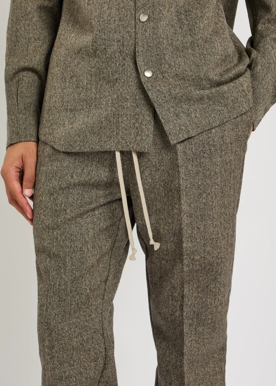 Slim-leg wool sweatpants