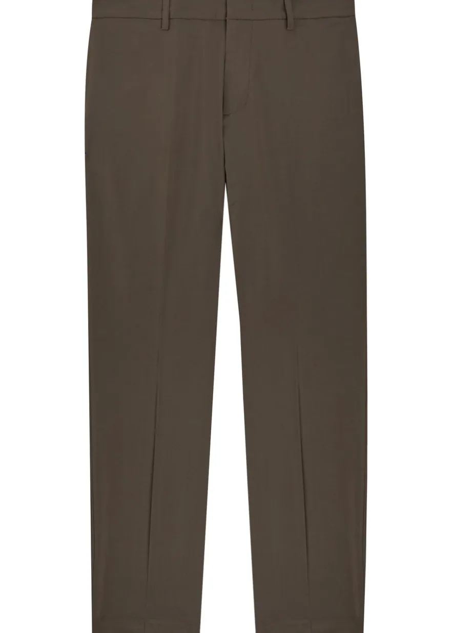 Slim-leg woven trousers