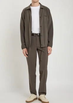 Slim-leg woven trousers