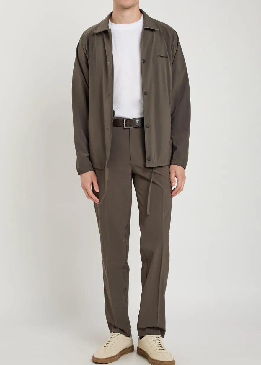 Slim-leg woven trousers