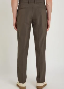 Slim-leg woven trousers