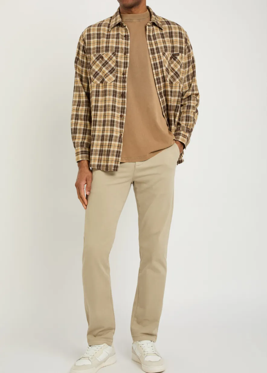 Slimmy tapered-leg cotton-blend chino trousers