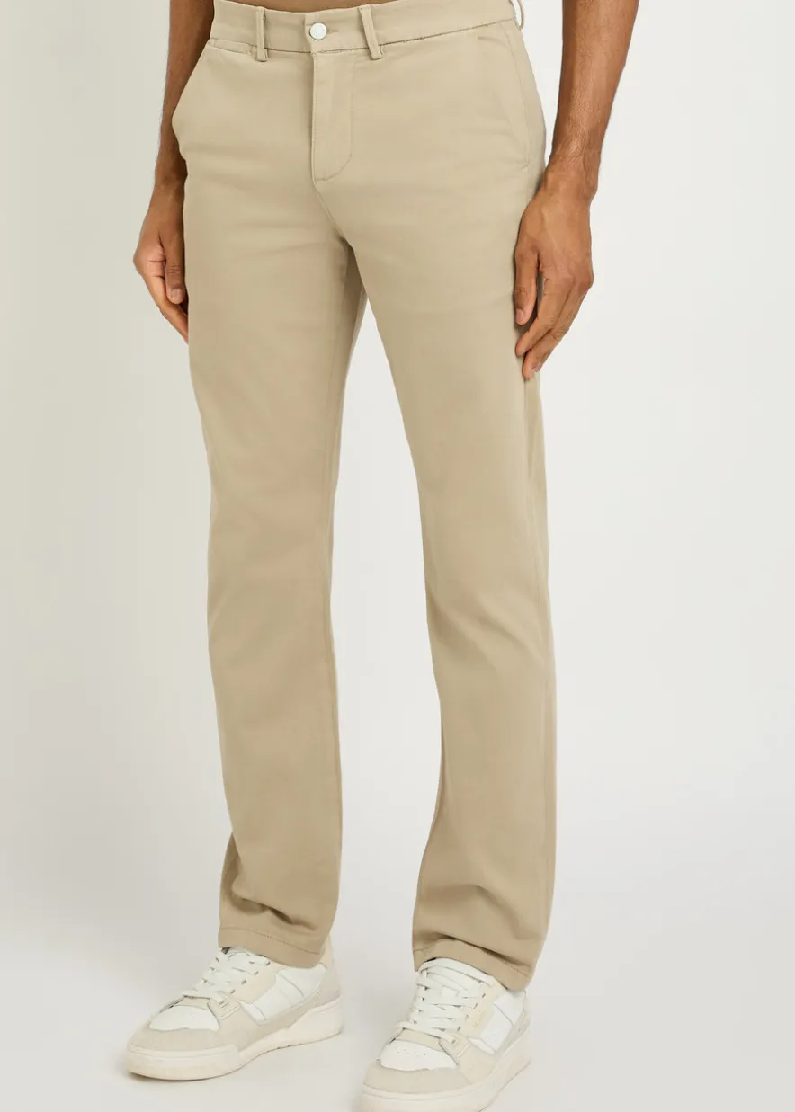 Slimmy tapered-leg cotton-blend chino trousers