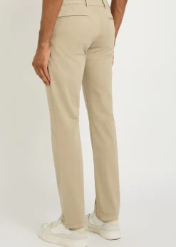 Slimmy tapered-leg cotton-blend chino trousers