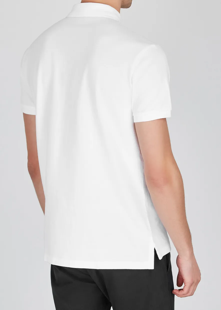 Slim piqué-cotton polo shirt